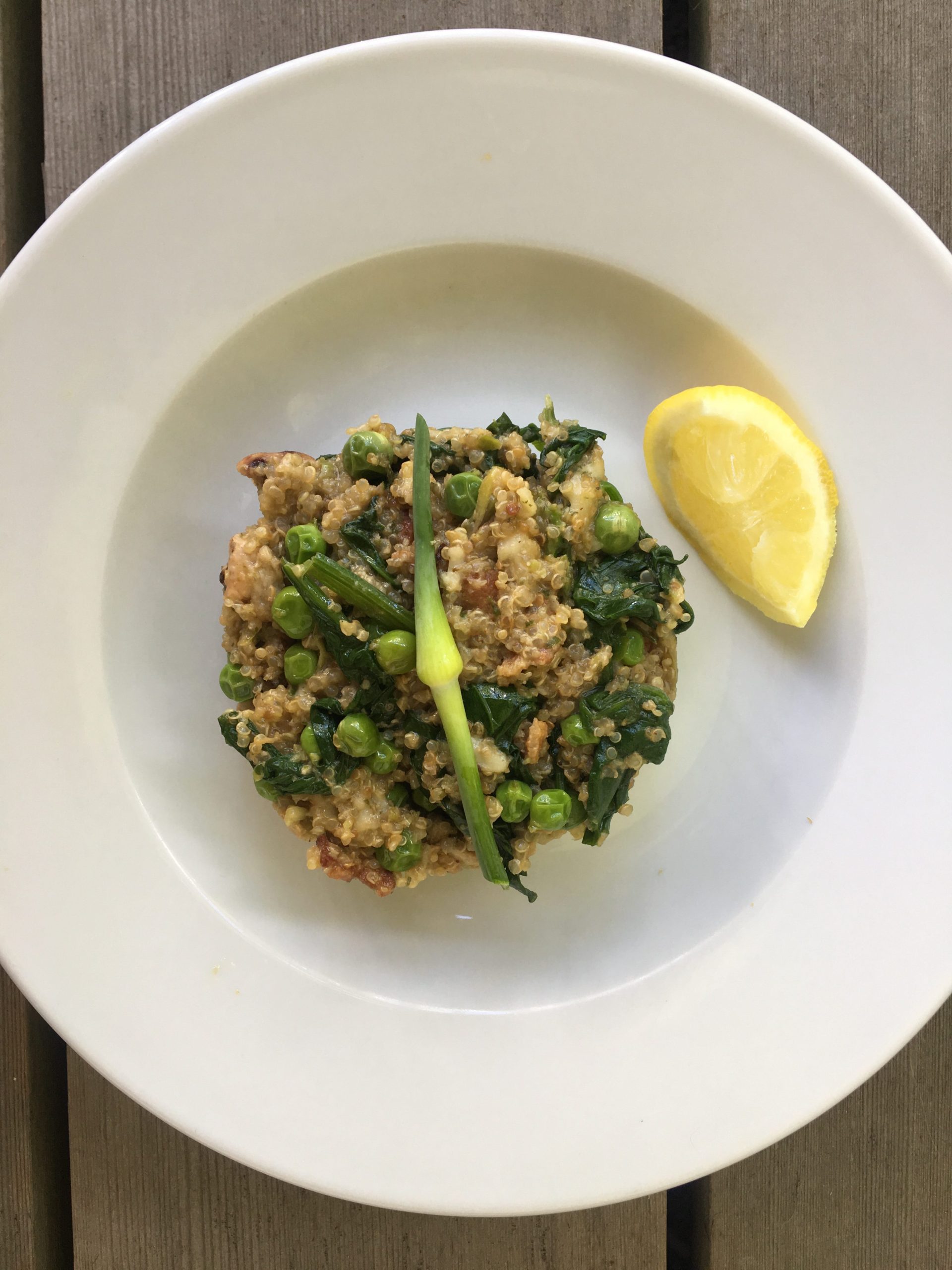 Garlicky Spring Vegetable Quinoa